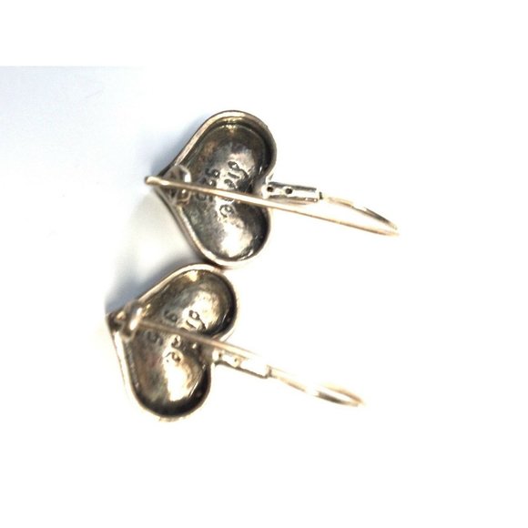 Didae Israel Sterling Silver Heart Hook Earrings - Picture 4 of 8